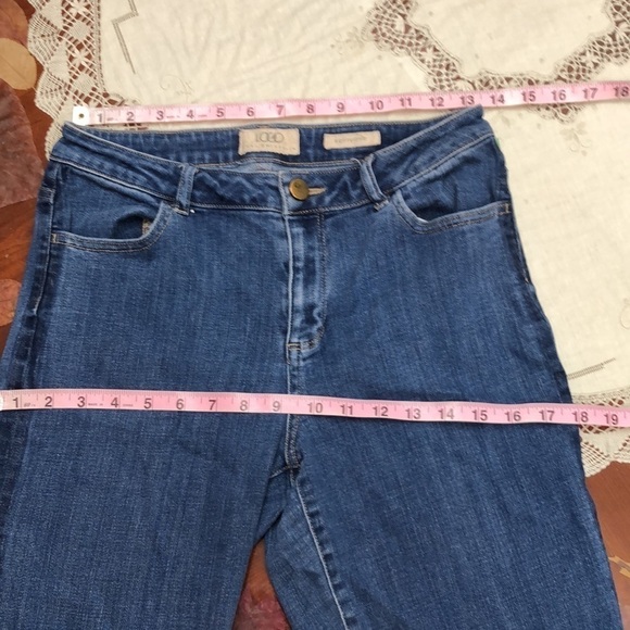 LOGO by Lori Goldstein Boyfriend High Rise Jeans Size 6 Medium Blue - Picture 5 of 9